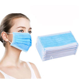China Blaue Farbe Wegwerf-Earloop Gesichtsmaske-die Hypoallergenic hohe Filtrations-Kapazität usine