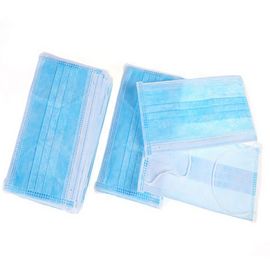 3 Falten-niedriger Widerstand Wegwerf- Gesichtsmaske-blaue Farbe-Earloop zur Atmung